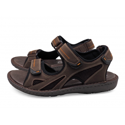 Men Sandals SKA-19 Brown Nubuck (Oiled)